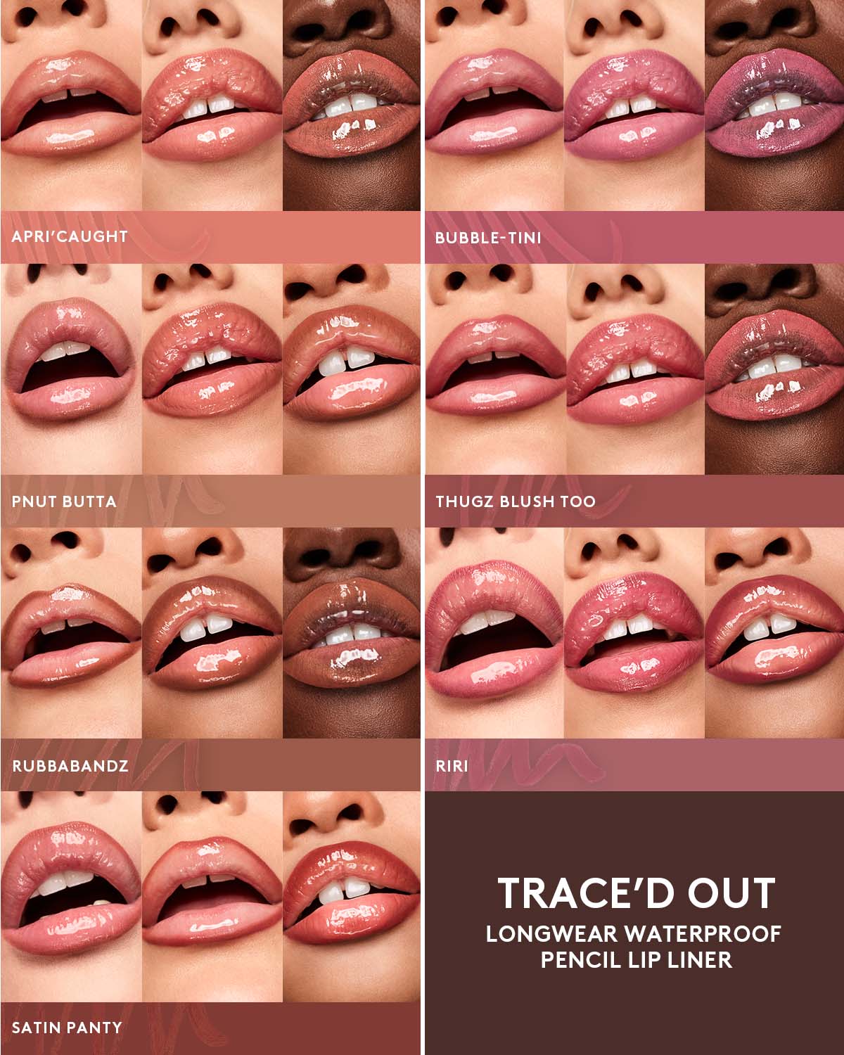 Trace'd Out Longwear Waterproof Pencil Lip Liner — Apri'caught - Image 8
